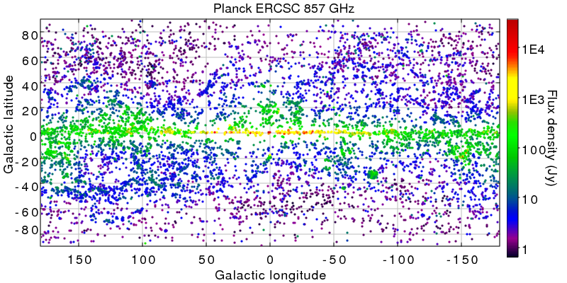 Skymap of the 857GHz sources